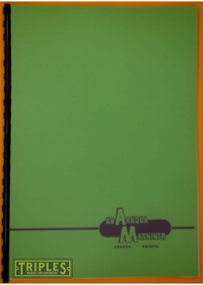 Arboga Maskiner. Instructions for Universal Drilling Machine Type EM 825.