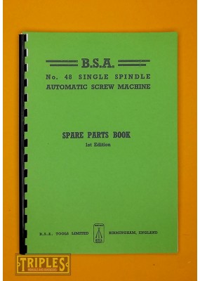 B.S.A. No. 48 Automatic Screw Machines. Spare Parts Book. 1st Edition.