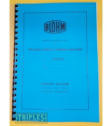 Blohm Simplex (5 and 7) Precision Surface Grinding Machine. Operating Instructions. Blohm Simplex (5 and 7) Precision Surface Grinding Machine. Operating Instructions.