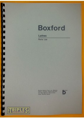Boxford Mk.1 Mk.2 A/B Lathe Parts List.