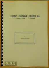 Bryant No. 24 Hydraulic Internal Grinder. Instruction Book. 