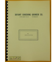 Bryant No. 24 Hydraulic Internal Grinder. Instruction Book. 