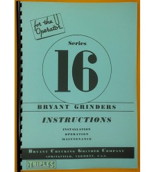 Bryant Series 16 Hydraulic Hole Grinder. Installation Operation and Maintenance.