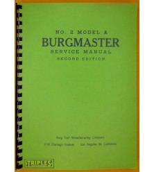 Burgmaster No.2 Model A Turret Drill. Service Manual. (Second Edition)