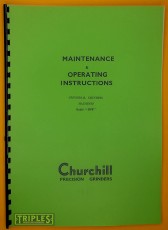 Churchill Model PBW Universal Grinding Machines. Maintenance &amp; Operating Instructions.