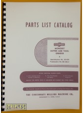 Cincinnati Monoset Cutter and Tool Grinder Parts List Catalogue. Cincinnati Monoset Cutter and Tool Grinder Parts List Catalogue.