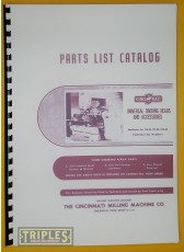 Cincinnati Universal Dividing Heads and Accessories 10&quot; 12&quot; 14&quot; Parts List Catalog