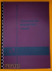 Colchester Mastiff 1400 Lathe Instruction and Spare parts Manual. Colchester Mastiff 1400 Lathe Instruction and Spare parts Manual.