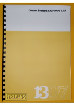 Dean Smith & Grace Type 1307 Lathe. Instructions to the Operator.