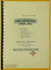 Drummond M Type 3½" Centre Lathe. Operating Instructions.