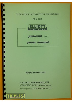 Elliot Victoria Juniormil and Junior Omnimil. Operators Instruction Handbook.