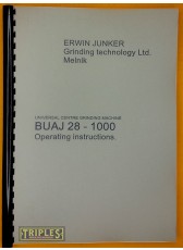 Erwin Junker-TOS BUAJ 28-1000 Universal Centre Grinding Machine Operaing Instructions.