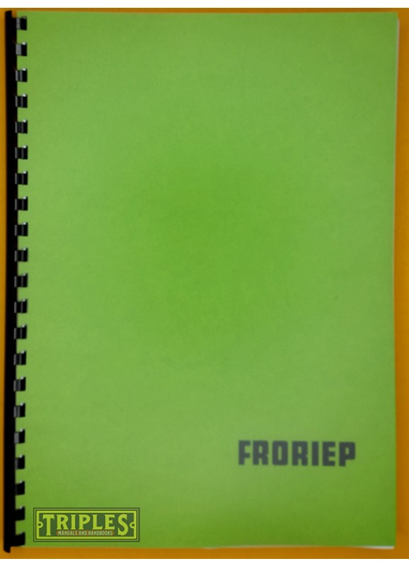 Froriep KE 16 Super Vertical Turret Lathe Operation Manual. Froriep KE 16 Super Vertical Turret Lathe Operation Manual.