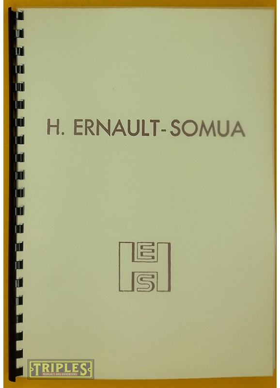 H. Ernault Somua Z1C, ZHV1 Milling Machines Installation, Running and Maintenance Manual.