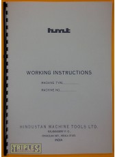 HMT Centre Lathe. Model LB. Working Instructions.
