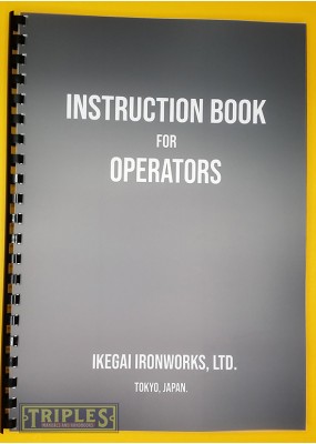 Ikegai A-20 Lathe Instruction Book For Operators. (Includes detailed electrical manual)