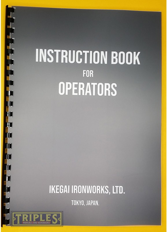 Ikegai DA25 Lathe instruction Book For Operators.