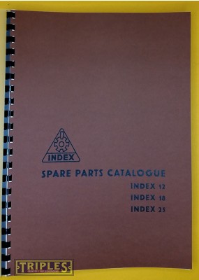 Index-Werke Automatic Turret Screw Machines. 12-18-25. Spare Parts Catalogue.