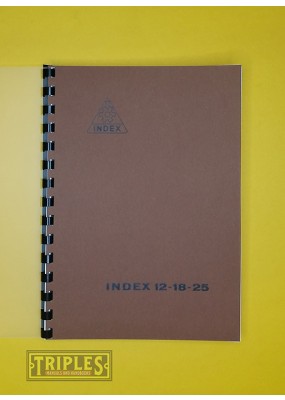 Index-Werke Automatic Turret Screw Machines. 12-18-25. Description and Instructions for Use.