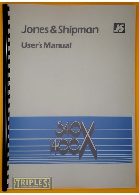 Jones and Shipman 540X and 1400X User's Manual.