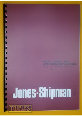 Jones and Shipman Models 1070 1071 1070M Grinding Machines, Installation and Operating Instructions.