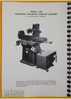 Jones and Shipman Model 1400 Toolroom Surface Grinder. Operating and Maintenance Instructions.
