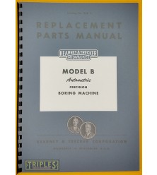 Kearney and Trecker-Milwaukee. Model B Autometric Precision Boring Machine Replacement Parts Manual.