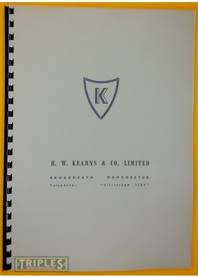 Kearns Optimertic Horizontal Tool Room Boring Machine, "S" Type. Operating and Maintenance Book.