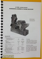 Kearns Optimertic Horizontal Tool Room Boring Machine, "S" Type. Operating and Maintenance Book.