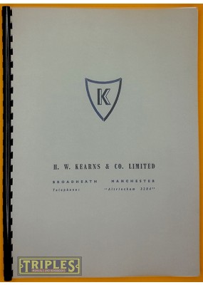 Kearns No. 2 and 3 Horizontal Boring and Facing Machine. Operator's Handbook.