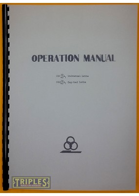 Kwangchow Lathe. C6132A1, C6140A1, C6232A1, C6240A1. Operating Manual.