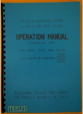 Kwangchow Lathe. C6146A C6246A Operating Manual.