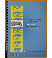 Mazak Mate Lathe Operating Manual and Parts List.