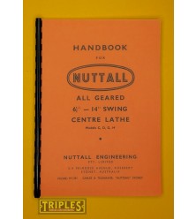 Nuttall 6.5" - 14" Swing Centre Lathe. Models C,D,G,H Handbook.