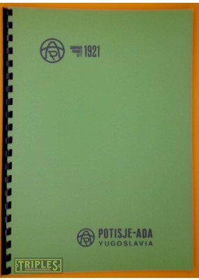 Potisje - ADA US-A 225 250. Lathe Instruction Manual for Installation and Maintenance.