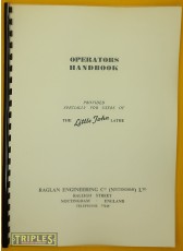 Raglan "Little John" Lathe. Operators Handbook and Parts List.