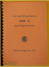 Roku Roku RUM-5 Universal Milling Machine Operating Manual. (TRANSLATED)