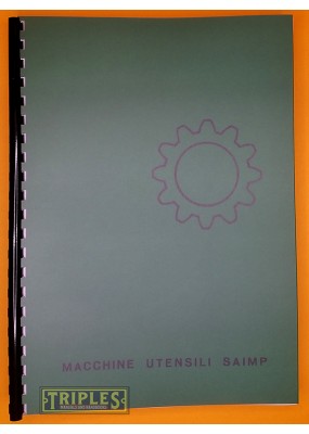 Saimp FU-1X Universal Milling Machine Instruction and Maintenance Manual.