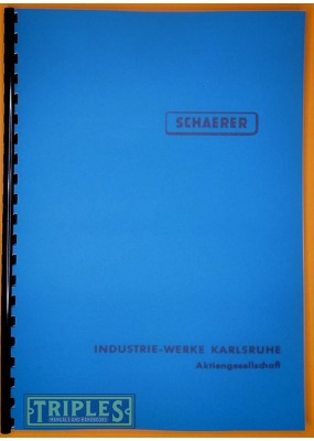 Schaerer UD560-UD630 Lathe Service Instructions.