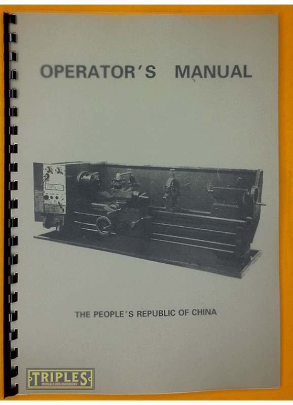 Shaoxing 13"x40" Lathe Operating Manual and Parts List. Shaoxing 13"x40" Lathe Operating Manual and Parts List.