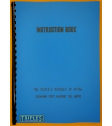 Shenyang CA6140B CA6240B CA6150B CA6250B Lathe Instruction Book.