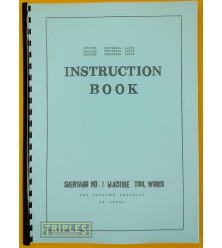 Shenyang CW1100B CM61100B CW61125B Lathe Instruction Book.