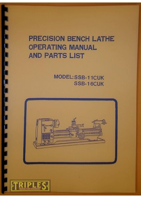 Shun Shin SSB-11CUK SSB-16CUK Operating Manual and Parts List.