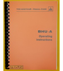 TOS BHU-A Cylindrical Grinding Machine Operating Instructions. Models BHU 32A, BHU 40A, BHU 50A. TOS BHU-A Cylindrical Grinding Machine Operating Instructions. Models BHU 32A, BHU 40A, BHU 50A.