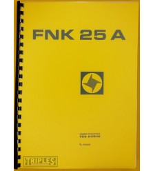 TOS Kurim FNK 25 A. Milling Machine Maintenance Instructions. (Variable Speed Head)