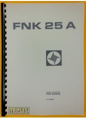 TOS Kurim FNK 25 A. Milling Machine Operating Instructions. (Variable Speed Head)