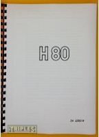 TOS Model H 80. Operating Instructions for Horizontal Boring and Milling Machine.