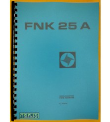 TOS Kurim FNK 25 A Milling Machine. Maintenance Instructions.