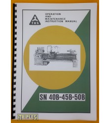 TOS SN 40B-45B-50B Lathe Operation and Maintenance Manual. TOS SN 40B-45B-50B Lathe Operation and Maintenance Manual.
