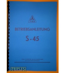 TOS/Volman S-45 Lathe Operating Manual (German) TOS/Volman S-45 Lathe Operating Manual (German)